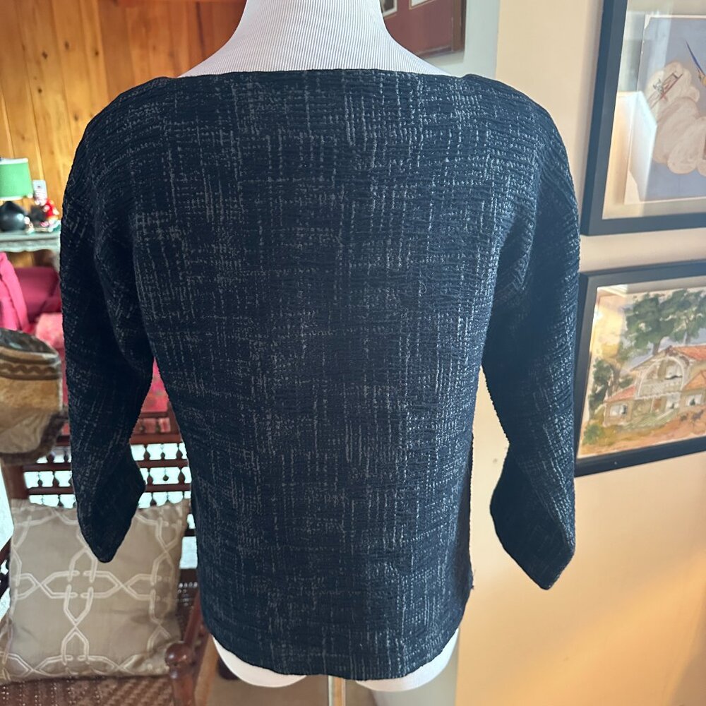 EILEEN FISHER Navy and Gray Top – PP - Picture 4 of 6